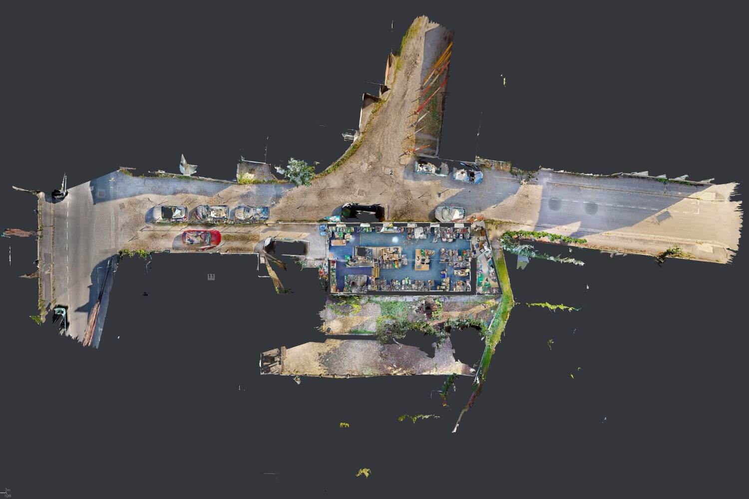 3D Scan to CAD Service - 3D scanned model of a building converted to CAD.